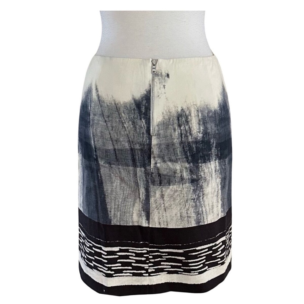 ELIE TAHARI Black and Yellow Abstract Mini Skirt. Size 6 - Picture 2 of 14